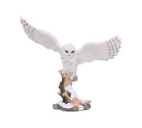 Nemesis Now Snowfall The Majestic Winter Owl Figurine, Hand-Painted Wildlife Sculpture, Bird Statue Decor, Snowy Owl in Flight