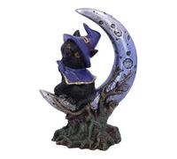 Nemesis Now Sooky Witches Familiar Black Cat and Crescent Moon Figurine 11.5cm, Resin, Witches Familiar Cat Figurine, Sooky Figurine, Witchy Gift, Cast in the Finest Resin, Lovingly Hand-Painted