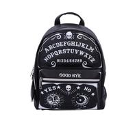 Nemesis Now Spirit Board Backpack, Ouija Goth Inspired Black Bag with White Details and Adjustable Straps, Black & White