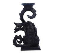 Nemesis Now Spite Black Cat Candlestick Holder, 18.5cm