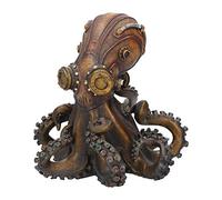 Nemesis Now Steampunk Octopus Figurine, Resin, Bronze, 15 cm