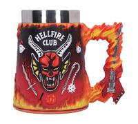Nemesis Now Stranger Things Hellfire Club Tankard 15.5cm - Officially Licensed Eddie Munson Drinkware, Hellfire Club Logo, Flaming Guitar Handle
