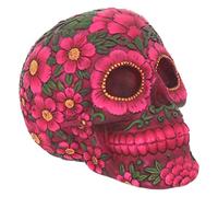 Nemesis Now Sugar Blossom Skull 14.5cm, Fuschia