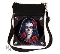 Nemesis Now B2348F6 Sugar Skull James Ryman Shoulder Bag 23cm Black, PU and Canvas