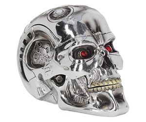 Nemesis Now T-800 Terminator Box 18cm - Official Terminator 2 Skull Storage Box with Red Eyes, Metallic Finish Collectible