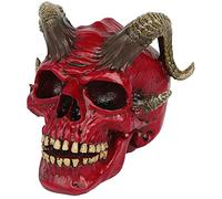 Nemesis Now Tenacious Demon Skull Figurine 13.3 Centimeter,Red