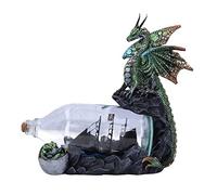 Nemesis Now The Adventure Dragon Bottle Figurine, Green, 22cm (U6005V2)