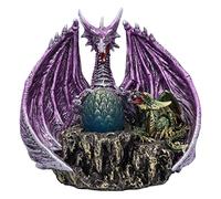 Nemesis Now The Arrival Figurine 17.5cm, Resin, Dragon Sculpture, Gothic Fantasy Merchandise, Light Up Egg, Cast in the Finest Resin, Hand-Painted