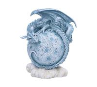 Nemesis Now The Lunarian Dragon Figurine - Celestial White and Blue Lunar Dragon Sculpture with Moon and Cloud Base, Hand-Painted Fantasy Home Decor Statue for Dragon Collectors, 12cm