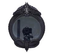 Nemesis Now The Reflector Double Dragon Mirror 36cm, Resin, Black, Dragon Wall Mounted Mirror, Cast in the Finest Resin, Expertly Hand-Painted