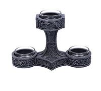 Nemesis Now Thor's Hammer Tea Light Holder 18.5cm, Silver