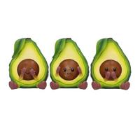 Nemesis Now Three Wise Avocados Figurines, 12 cm, Cute Kitchen Shelf Decor