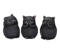 Nemesis Now - Three Wise Fat Cats - Figure - black - Onesize - Resin,Resin Onesize