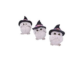 Nemesis Now Three Wise Feathered Familiars Owl Figurine 9cm, White U5736U1