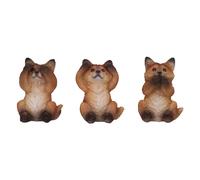Nemesis Now Three Wise Foxes 8.5cm, Resin, Brown, Three Wise Foxes, Occult Foxes Figurine Trio Set, Fox Gift, Cast in the Finest Resin, Expertly Hand-Painted, U6722A24