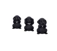 Nemesis Now Three Wise Labradors, Black, 8.5cm,B5881V2