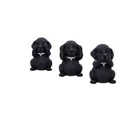 Nemesis Now Three Wise Labradors, Black, 8.5cm,B5881V2