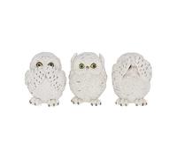 Nemesis Now Three Wise Owls Figurine 8cm White