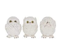 Nemesis Now Three Wise Owls Figurine 8cm White
