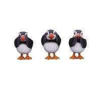 Nemesis Now Three Wise Puffins Set of 3 Puffins Figurines 8cm, Resin, Black/White, Cast in the Finest Resin, Expertly Hand-Painted