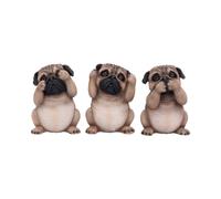 Nemesis Now Three Wise Pugs Dog Ornaments