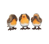 Nemesis Now Three Wise Robins 8cm Figurine, Brown