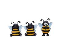 Nemesis Now Three Wise See No Evil Hear No Evil Speak Figurines, Adorable Hand-Painted Resin Collectibles and Gift - Bees