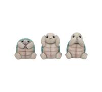 Nemesis Now Three Wise See No Evil Hear No Evil Speak No Evil Figurines, Adorable Hand-Painted Resin Collectibles and Gift - Tortoises