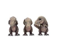 Nemesis Now Three Wise See No Evil Hear No Evil Speak No Evil Figurines, Adorable Hand-Painted Resin Collectibles and Gift - Tyrannasaurus Rex