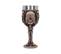 Nemesis Now Three Wise Skeleton Goblet 20cm, Resin/Stainless Steel, Bone/Black, 'See No Evil, Hear No Evil, Speak No Evil' Goblet, Intricate Detailing, Cast in The Finest Resin, Expertly Hand-Painted