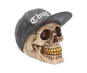 Nemesis Now Thug Life Skull with Gold Teeth and Baseball Cap Figurine 15.8cm