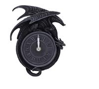 Nemesis Now Time to Burn Dragon Clock 20cm, Resin, Multicolour | Resin, Expertly Hand-Painted