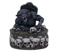 Nemesis Now Treasures of the Lycan Box 12cm, Resin, Black, Werewolf Box, Horror Gift, Removable Lid, Cast in the Finest Resin, Expertly Hand-Painted