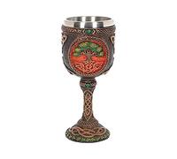 Nemesis Now Tree of Life Goblet 17.5cm Green, Resin w/Stainless Steel Insert