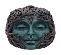 Nemesis Now Tree Spirit Treasure Box 10.5cm, Resin, Green, Vined Tree Face Box, Spiritual Nature Gift, Removable Lid, Cast in the Finest Resin, Expertly Hand-Painted