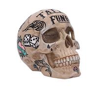 Nemesis Now Tribal Tattoo Fund Skull Ornament, Polyresin, Bone, One Size