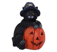 Nemesis Now Trick or Treat 13cm, Black, Cat Figure, Expertly Hand-Painted