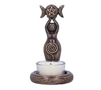 Nemesis Now Triple Goddess Tea Light Holder 12cm, Bronze