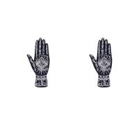 Nemesis Now U4798P9 Hamsa Hand 22.5cm, Black, One Size (Pack of 2)