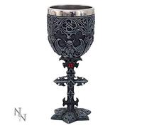 Nemesis Now Vampires Goblet 18.8cm Black, Resin w/stainless steel insert, One Size