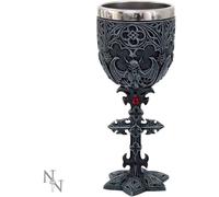 Nemesis Now Vampires Goblet 18.8cm Black, Resin wstainless steel insert, One Si