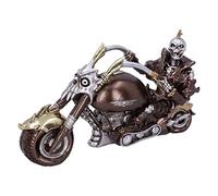 Nemesis Now Wheels of Steel 29cm Steampunk Motorcycle Skeleton Figurine, Silver