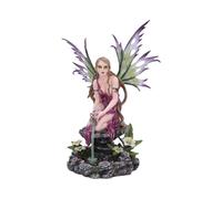 Nemesis Now Whisper Of The Water Fairy Figurines - 43 cm Hand-Painted, Resin Fairy Statue with Violet Gown, Green-Veined Wings - for Collectors
