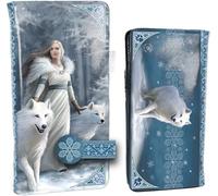 Nemesis Now Winter Guardians Anne Stokes Embossed Purse 18.5cm Blue, PU