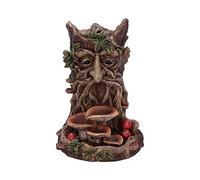Nemesis Now Wisest Dryad Backflow Incense Burner 18cm - Green Man Tree Spirit - Hand-Painted Resin Ornament