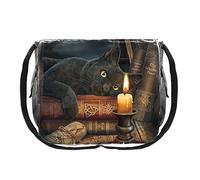 Witching Hour Cat Messenger Bag by Lisa Parker