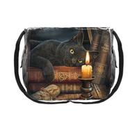 Witching Hour Cat Messenger Bag by Lisa Parker