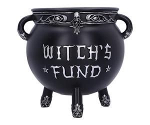 Nemesis Now Witch's Fund Money Box, Resin, Black, 16.5cm