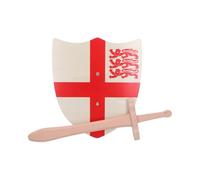 Nemesis Now Wooden Shield with Cross Design - 35 cm Toy Prop for Pretend Play - Ideal for Knight Costume Accessories - Durable Wooden Toys for Kids