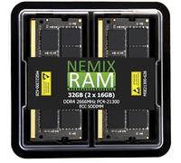NEMIX RAM 32GB (2X16GB) DDR4 2666MHZ PC4-21300 2Rx8 1.2V 260-PIN ECC Unbuffered SODIMM NAS Memory KIT Compatible with Synology Rackstation RS822+